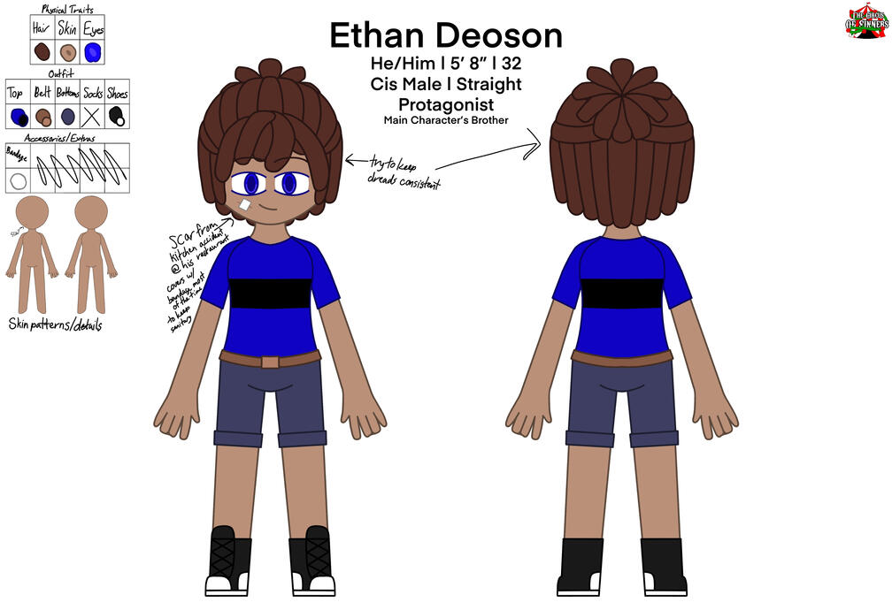 Ethan Deoson. Ethan was designed for my indie animated series, The Circus of Sinners.
