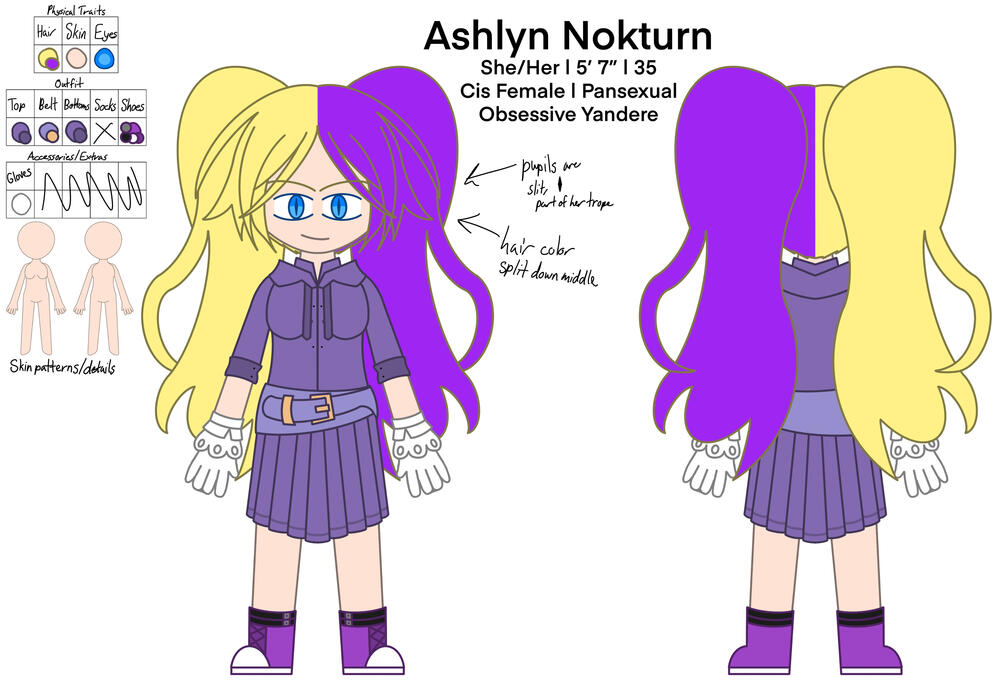 Ashlyn Nokturn. Ashlyn Nokturn is a redesign of an oc I made in middle school.