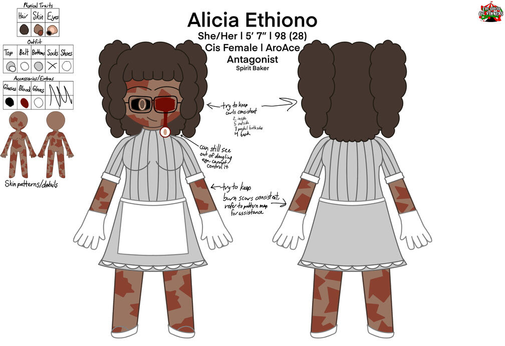 Alicia Ethiono. Alicia was designed for my indie animated series, The Circus of Sinners.