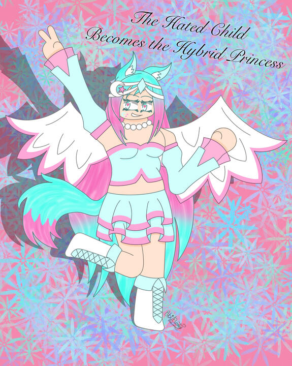 The Hybrid Princess (2018). The image depicts a design for the hybrid princess trope of characters from the 2018 Lunime Gacha community.