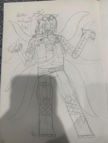 This sketch is the sketch for Better Luck Next Time.