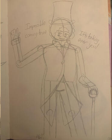 This sketch is a sketch of Eli Dawnton from The Circus of Sinners before their death.
