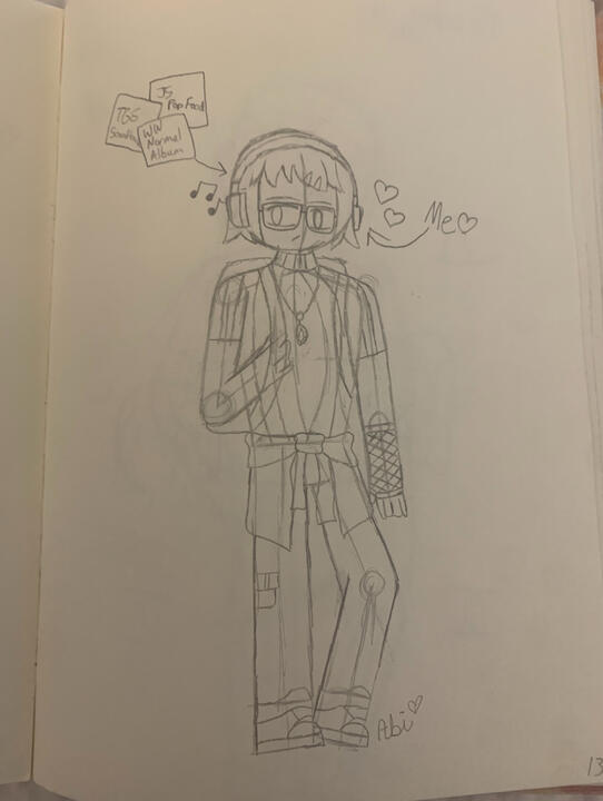 This sketch is the sketch for my Meet the Artist post on Instagram.