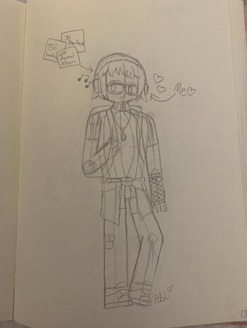 This sketch is the sketch for my Meet the Artist post on Instagram.