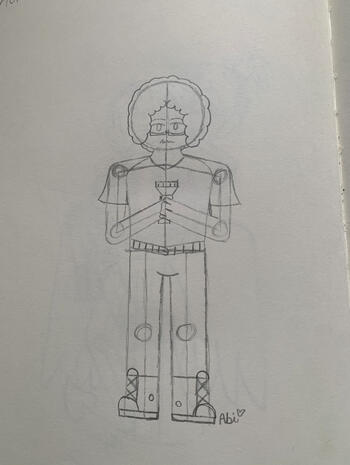 This sketch is the sketch of Thomas Deoson used for the poster art for The Circus of Sinners poster.