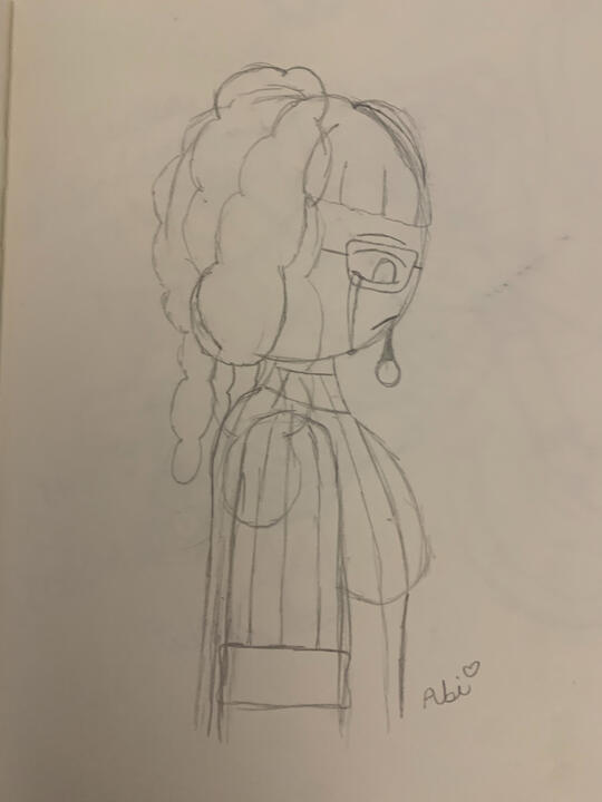 This sketch is a sketch of Alicia Ethiono from The Circus of Sinners, used to practice drawing in the side profile.