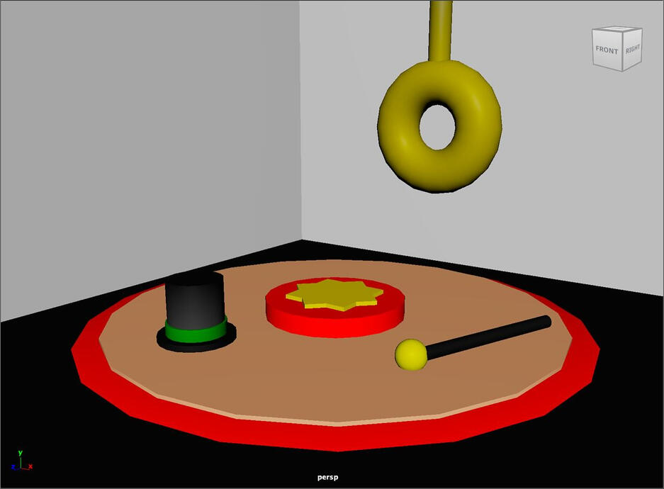A small circus scene modeled for my Computer Animation 1 class