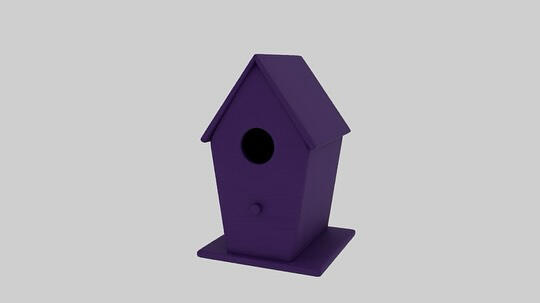 A birdhouse modeled for my Computer Animation 1 class midterm