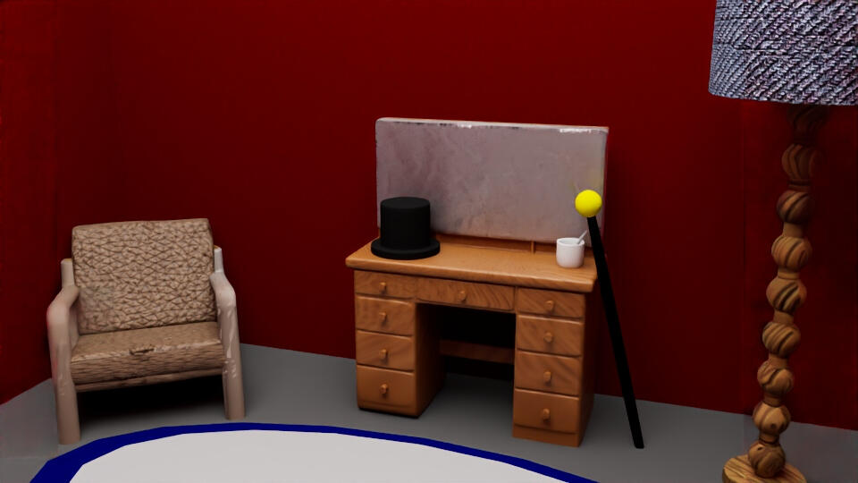 A small dressing room scene made for my Computer Animation 1 final