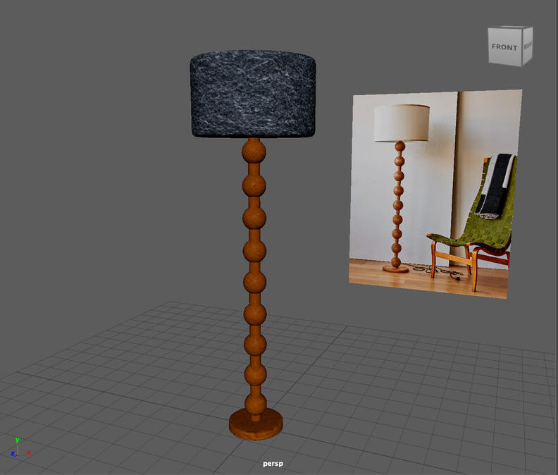 A picture of the lamp used in the dressing room scene